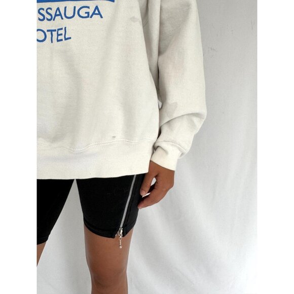 90s vintage novotel canada double sided graphic cozy unisex pullover sweatshirt - Picture 7 of 9